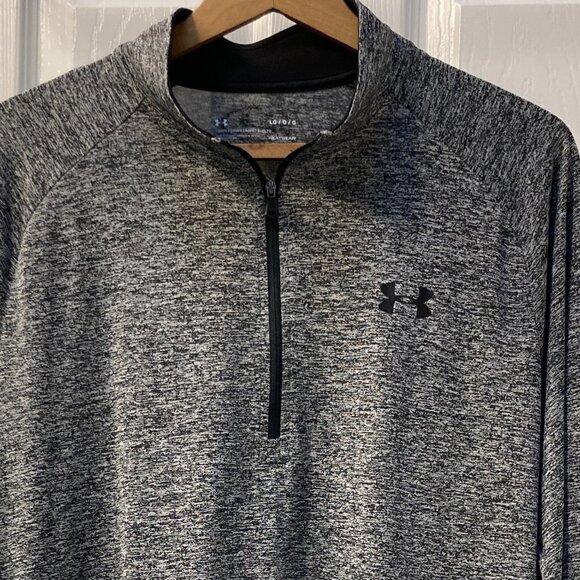 Under Armour Loose Heatgear 1/4 Zip Long Sleeve Pullover Size Large - Picture 2 of 8